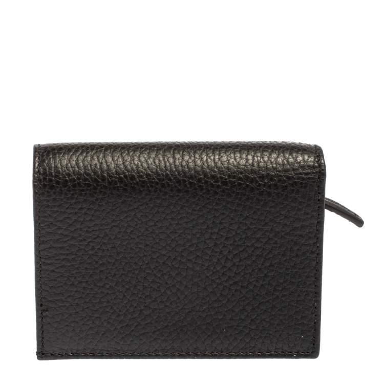 Pre Owned Gucci Black Leather GG Marmont Card Case