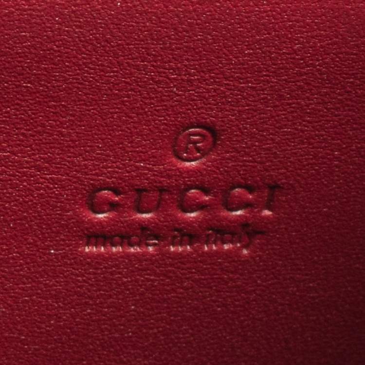 Pre Owned Gucci Red GG Velvet Mini Dionysus Wallet On Chain