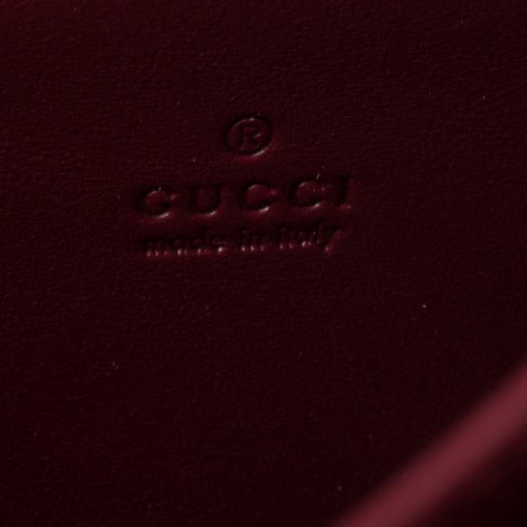 Pre Owned Gucci Red GG Velvet Mini Dionysus Wallet On Chain