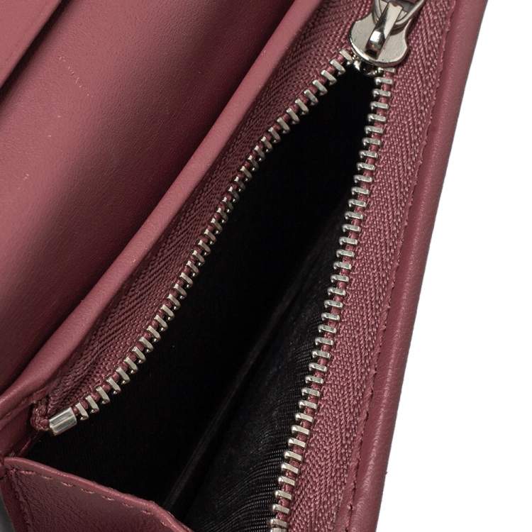 Pre Owned Gucci Beige/Pink GG Blooms Supreme Canvas Card Case