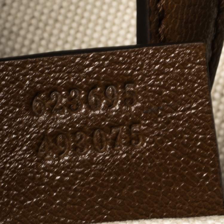 Pre Owned Gucci Beige/Brown GG Canvas and Leather Horsebit 1955 Large Tote