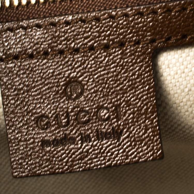 Pre Owned Gucci Beige/Brown GG Canvas and Leather Horsebit 1955 Large Tote