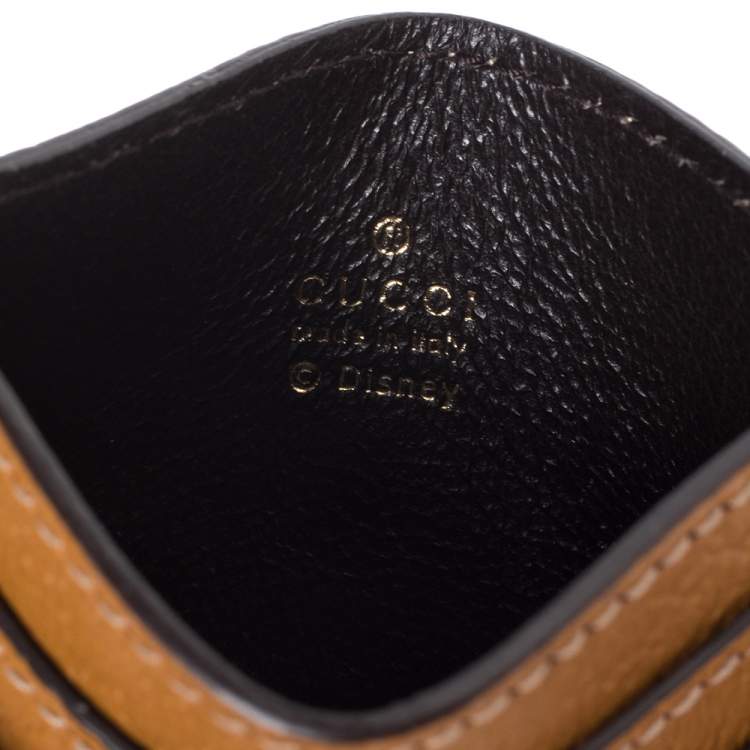 Pre Owned Gucci x Disney GG Supreme and Leather Mickey Mouse Card Holder