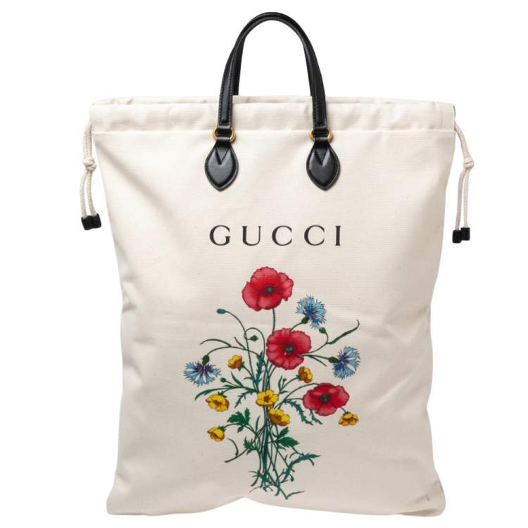 Gucci Cream Canvas Chateau Marmont Drawstring Laundry Tote Gucci | The  Luxury Closet