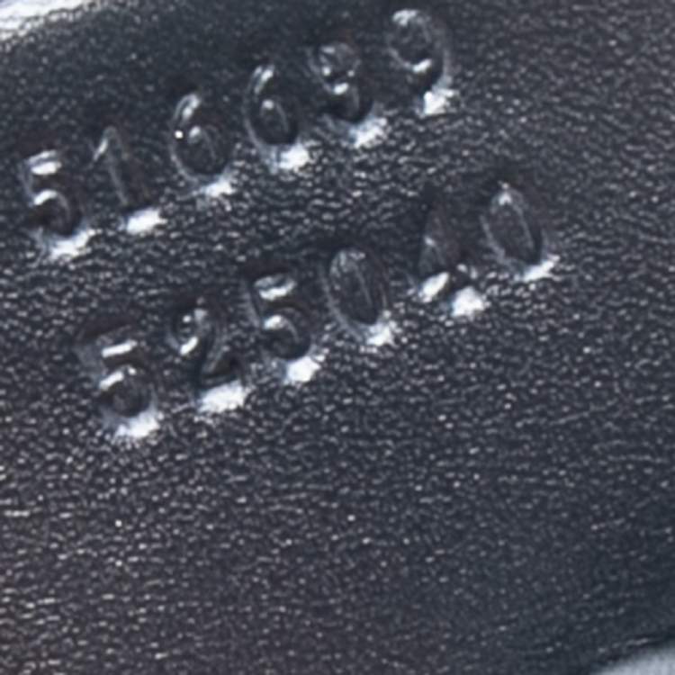 Pre Owned Gucci Black Leather Logo Drawstring Backpack