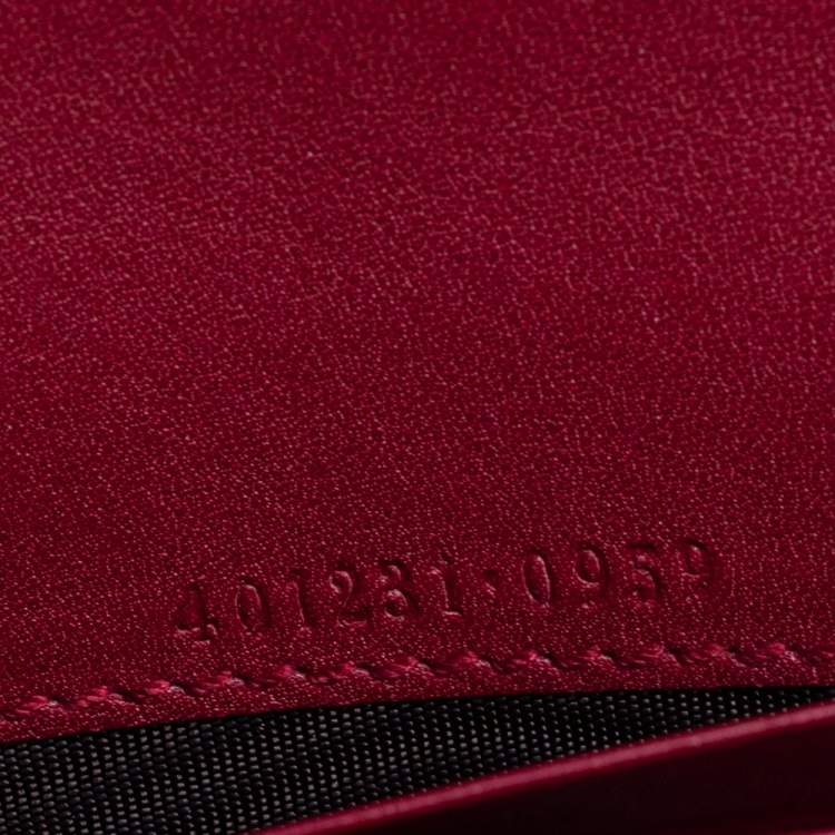 مملوكة مسبقًا Gucci Red GG Velvet Mini Dionysus Wallet On Chain