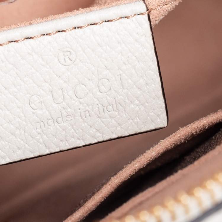Pre Owned Gucci Beige/Off White GG Supreme Canvas and Leather Floral Print Small Ophidia Crossbody Bag