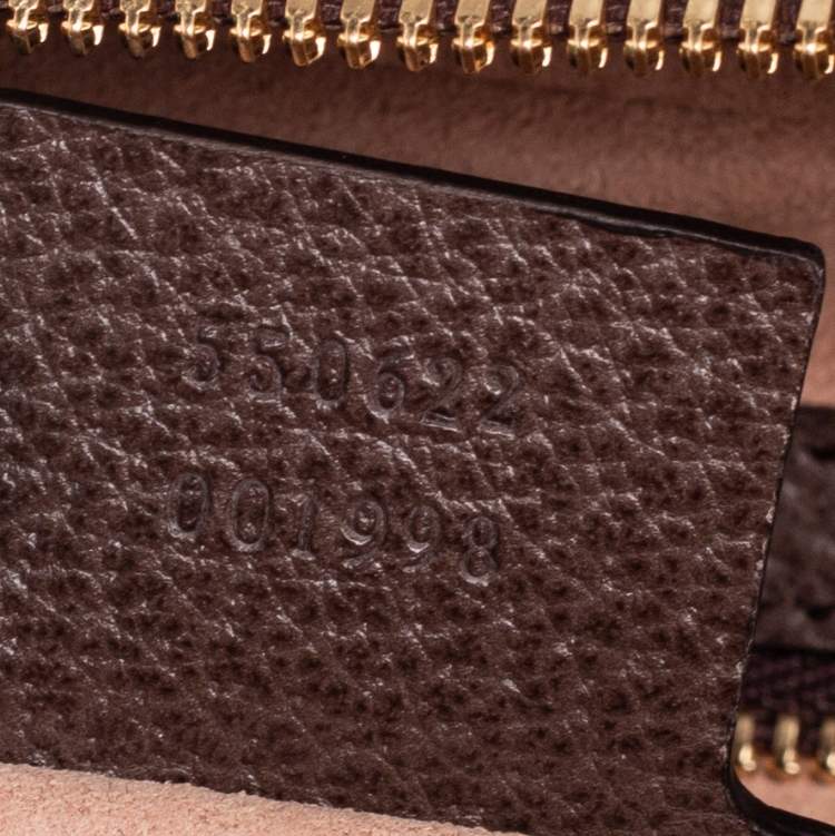 Pre Owned Gucci Brown/Beige GG Supreme Canvas and Leather Small Ophidia Square Top Handle Bag