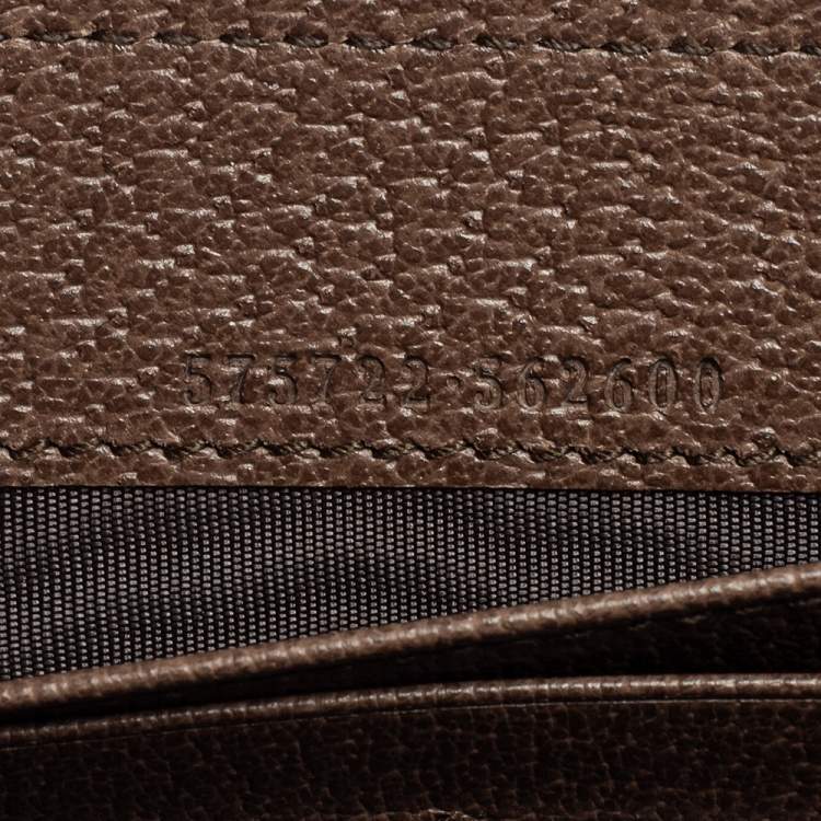 Pre Owned Gucci Beige/Brown GG Supreme Canvas and Leather Ophidia Crossbody Bag