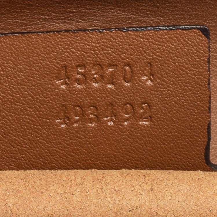 Pre Owned Gucci Beige/Brown GG Supreme Canvas And Leather Top Handle Bag