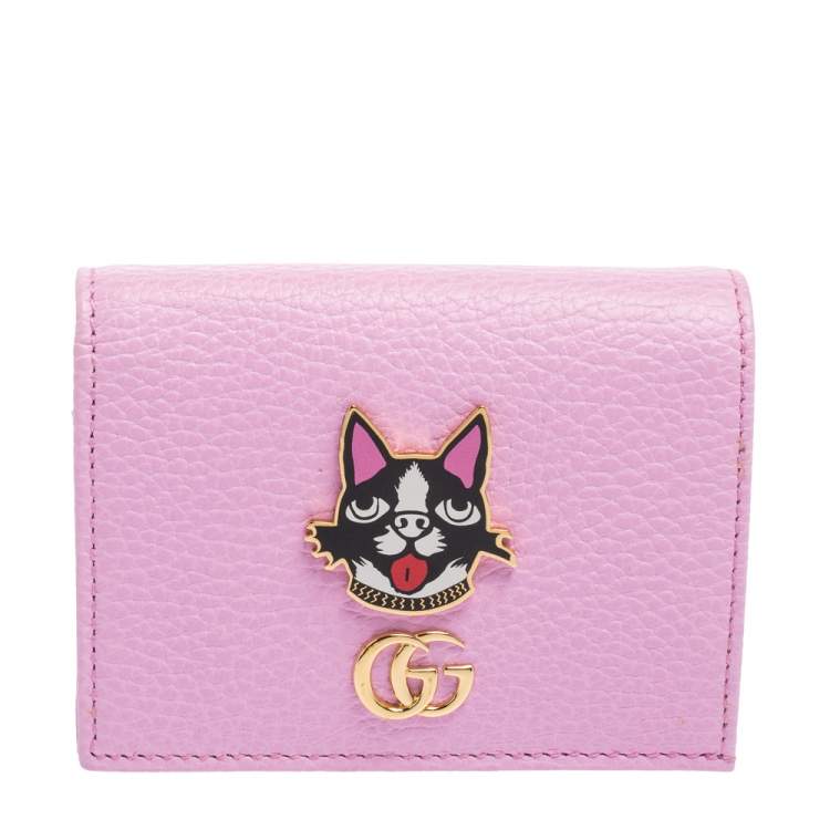 gucci pink cat wallet