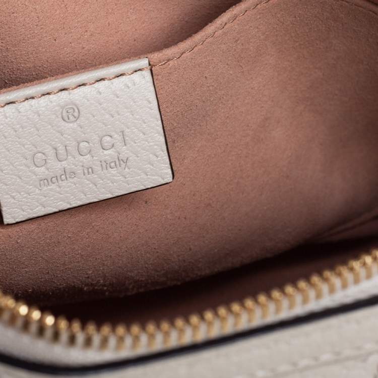 Pre Owned Gucci Beige/White GG Supreme Flora Canvas And Leather Small Ophidia Shoulder Bag