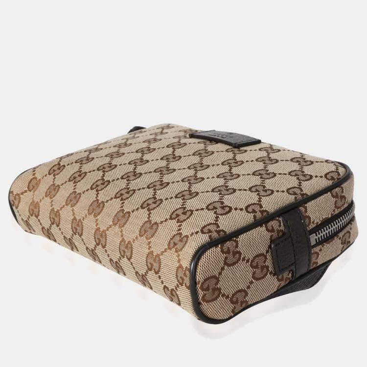 Pre Owned Gucci Brown/Beige GG Canvas Belt Bag