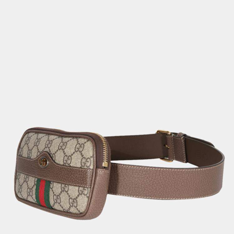 Gucci GG Supreme Web Ophidia Belt Bag - Brown Waist Bags, Handbags -  GUC901286