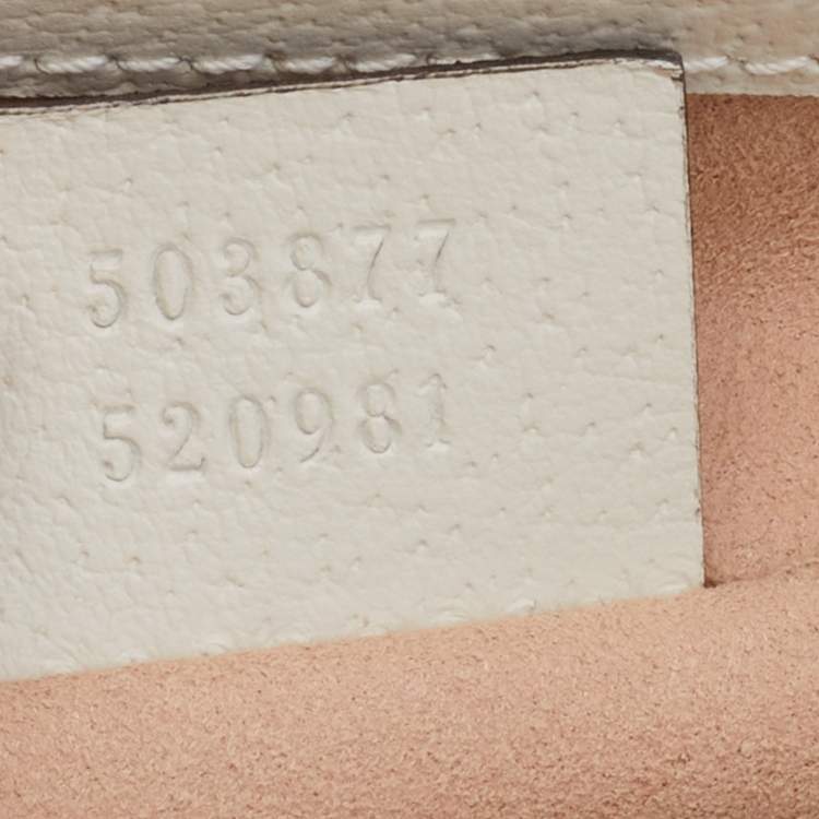 Pre Owned Gucci Beige/White GG Supreme Canvas And Leather Floral Ophidia Chain Bag