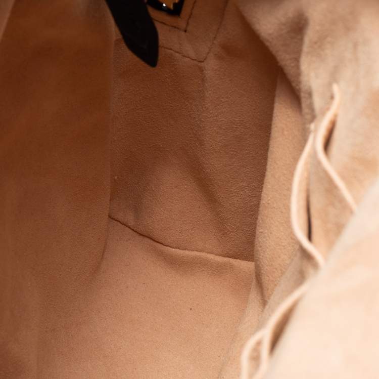 مملوكة مسبقًا Gucci Beige/Black GG Supreme Canvas And Leather Small Bees Backpack