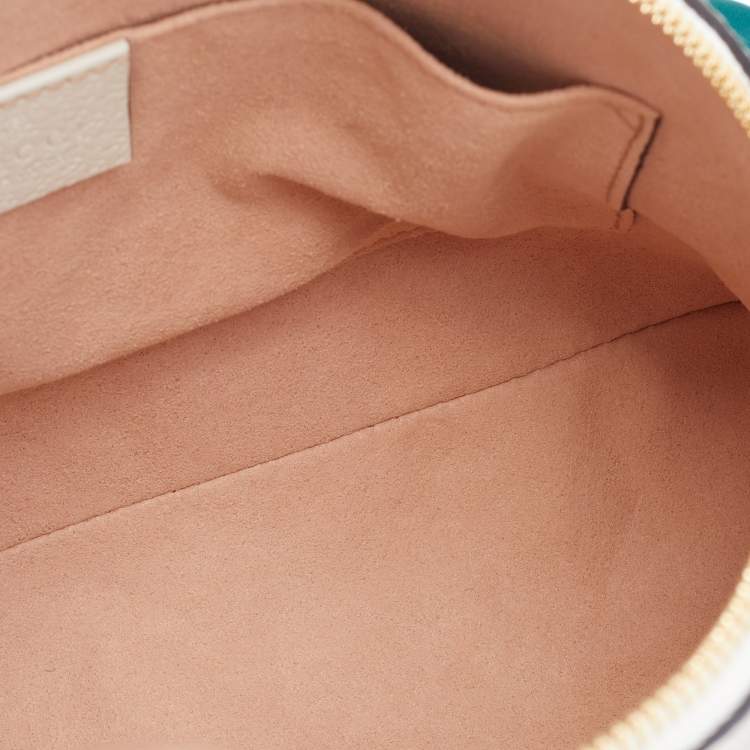 Pre Owned Gucci Multicolor/White Supreme Canvas and Leather Small Ophidia Shoulder Bag