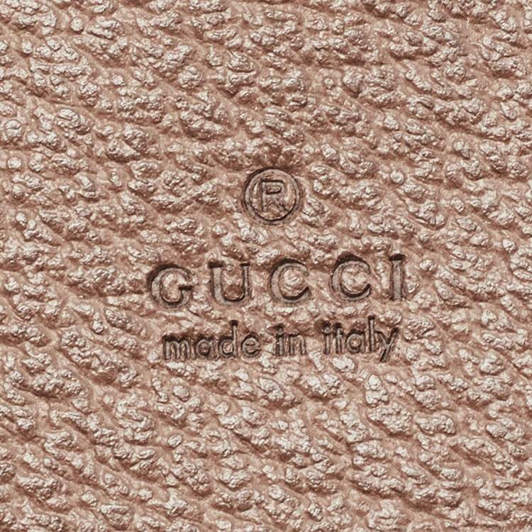 Pre Owned Gucci Brown GG Supreme Canvas and Leather Web Ophidia Card Case Wallet