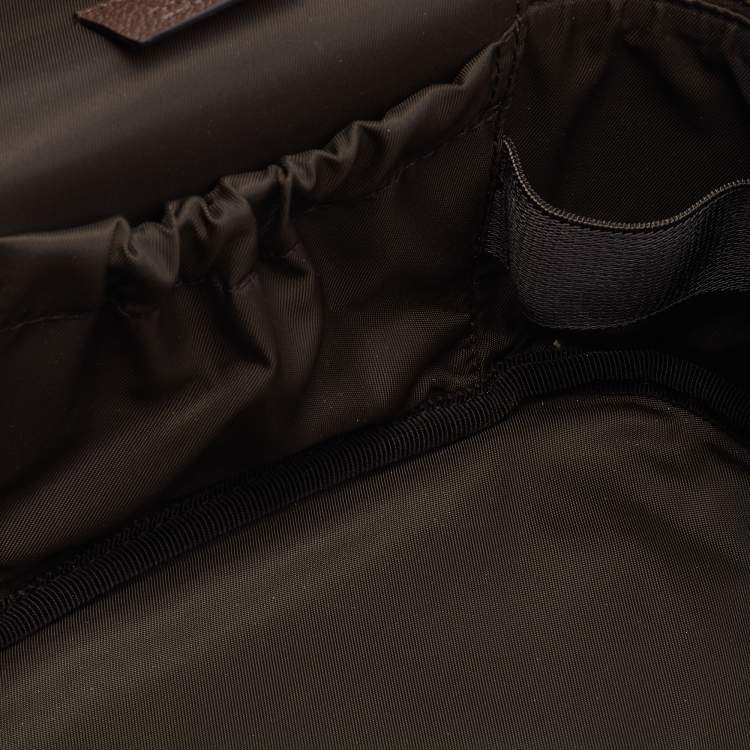 Pre Owned Gucci Beige/Brown GG Supreme Canvas And Leather Ophidia Cosmetic Bag