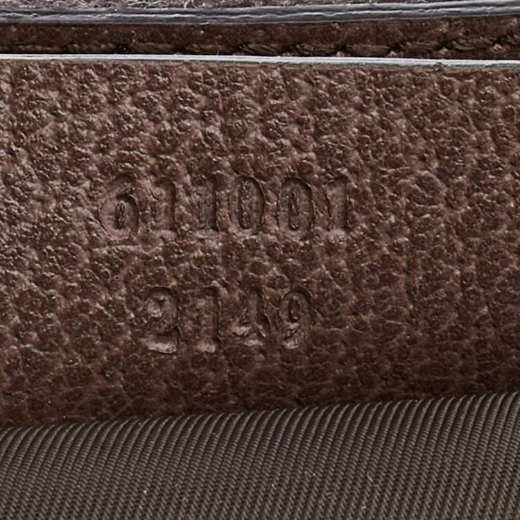 Pre Owned Gucci Beige/Brown GG Supreme Canvas And Leather Ophidia Cosmetic Bag