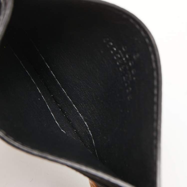 Pre Owned Gucci Black Leather GG Marmont Card Holder