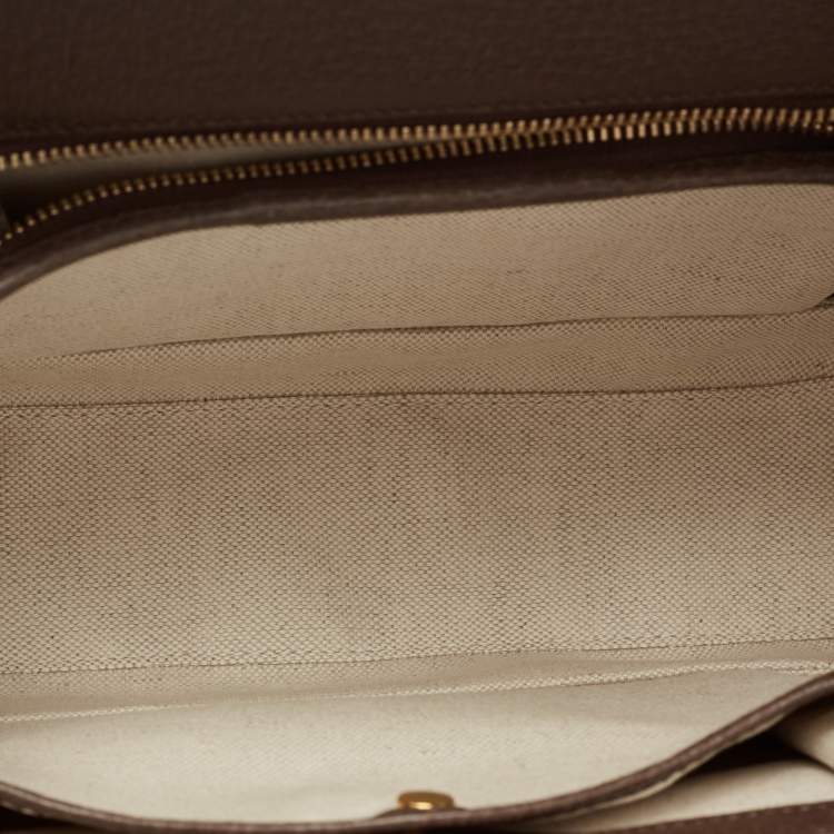 Pre Owned Gucci Multicolor GG Supreme Canvas, Leather and Python Medium Bamboo 1947 Top Handle Bag