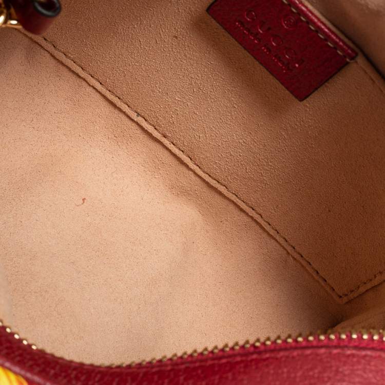 Pre Owned Gucci Multicolor GG Supreme Canvas and Leather Mini Ophidia Crossbody Bag