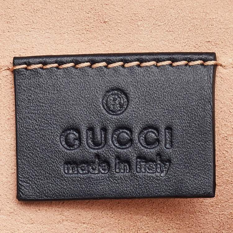 Pre Owned Gucci Navy Blue/Black Suede and Patent Leather GG Ophidia Belt Bag