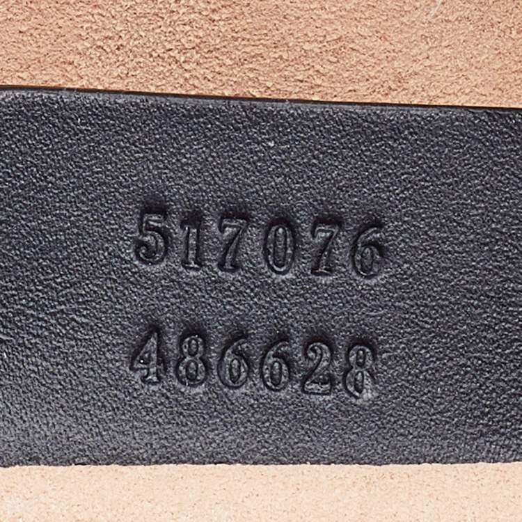 Pre Owned Gucci Navy Blue/Black Suede and Patent Leather GG Ophidia Belt Bag