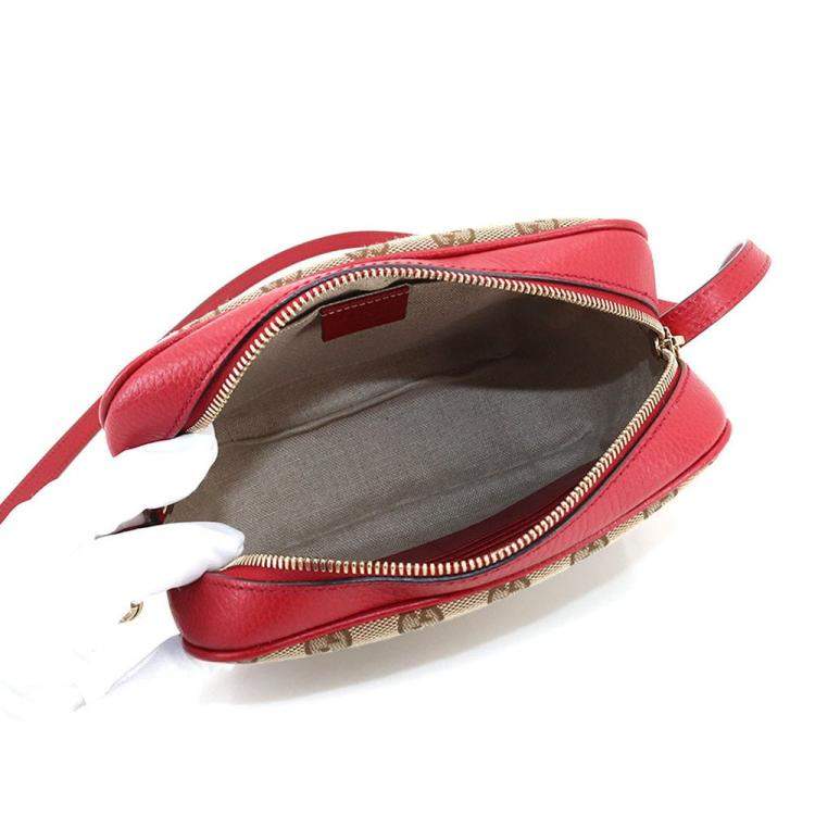 Pre Owned Gucci Brown Leather and Canvas Bree Shoulder Bag