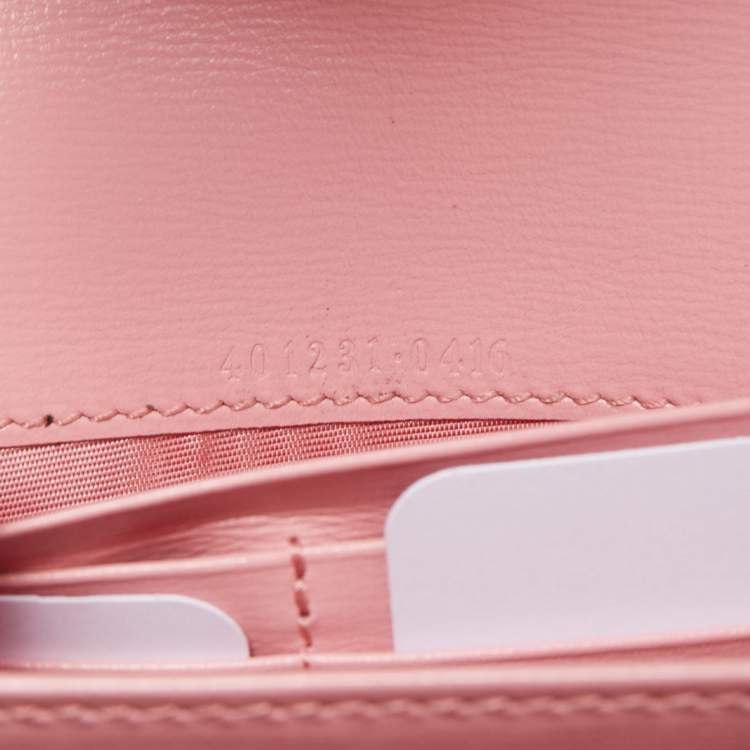 Pre Owned Gucci Red/Pink Leather Mini Dionysus Shoulder Bag    