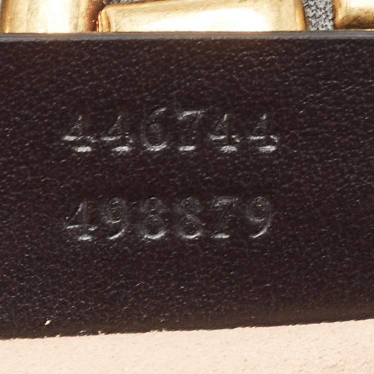 Pre Owned Gucci Black Matelassé Leather Mini GG Marmont Shoulder Bag