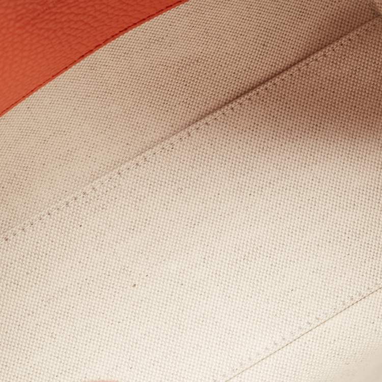 Pre Owned Gucci Orange Jumbo GG Leather Mini Duffle Bag