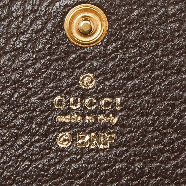 مملوكة مسبقًا Gucci Beige GG Supreme Canvas Rainbow and Stars Bananya Card Case