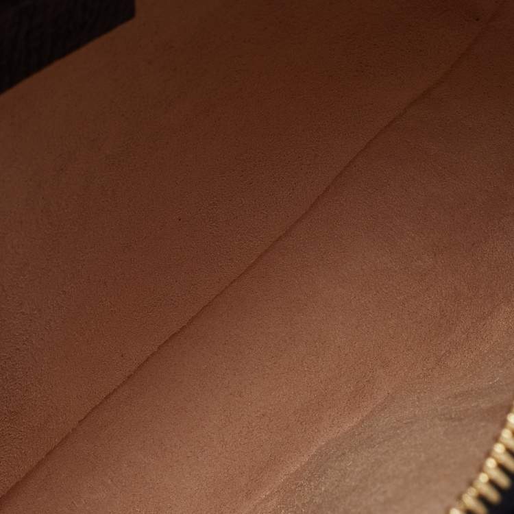 Pre Owned Gucci Black Leather Mini Ophidia Round Shoulder Bag