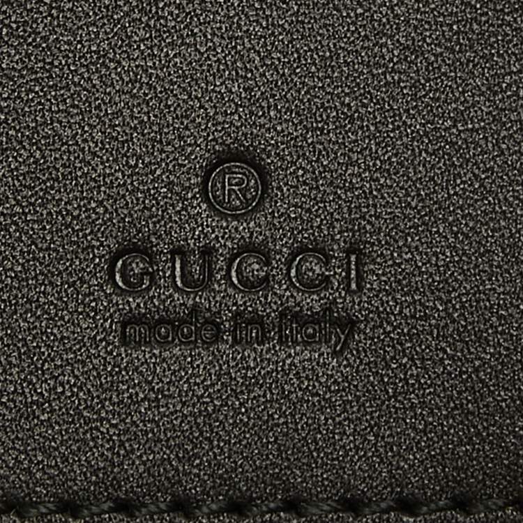 Pre Owned Gucci Black/Navy Blue Suede and Patent Leather Ophidia Belt Bag