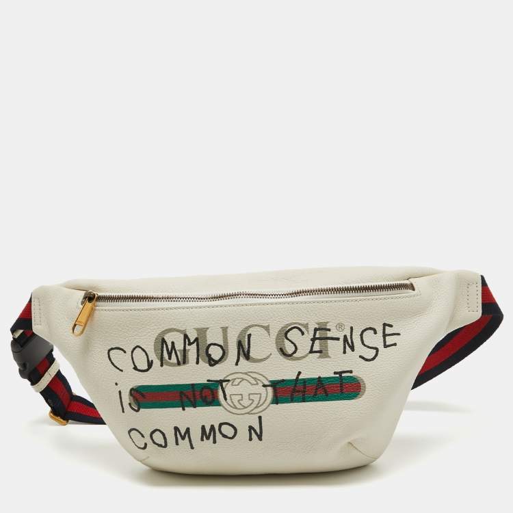 Gucci white belt bag best sale