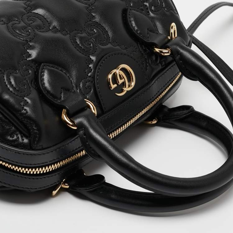 مملوكة مسبقًا Gucci Black GG Matelassé Leather Mini Bag