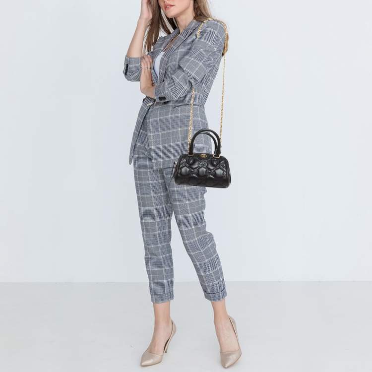 مملوكة مسبقًا Gucci Black GG Matelassé Leather Mini Bag