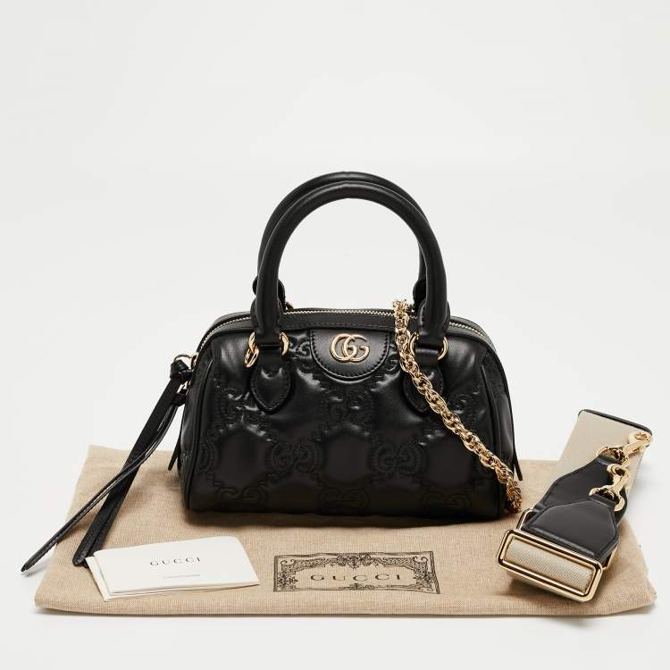 مملوكة مسبقًا Gucci Black GG Matelassé Leather Mini Bag