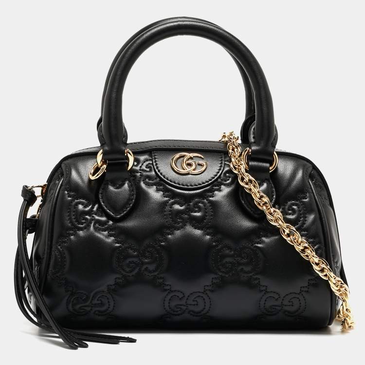 مملوكة مسبقًا Gucci Black GG Matelassé Leather Mini Bag