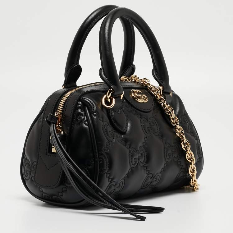 مملوكة مسبقًا Gucci Black GG Matelassé Leather Mini Bag