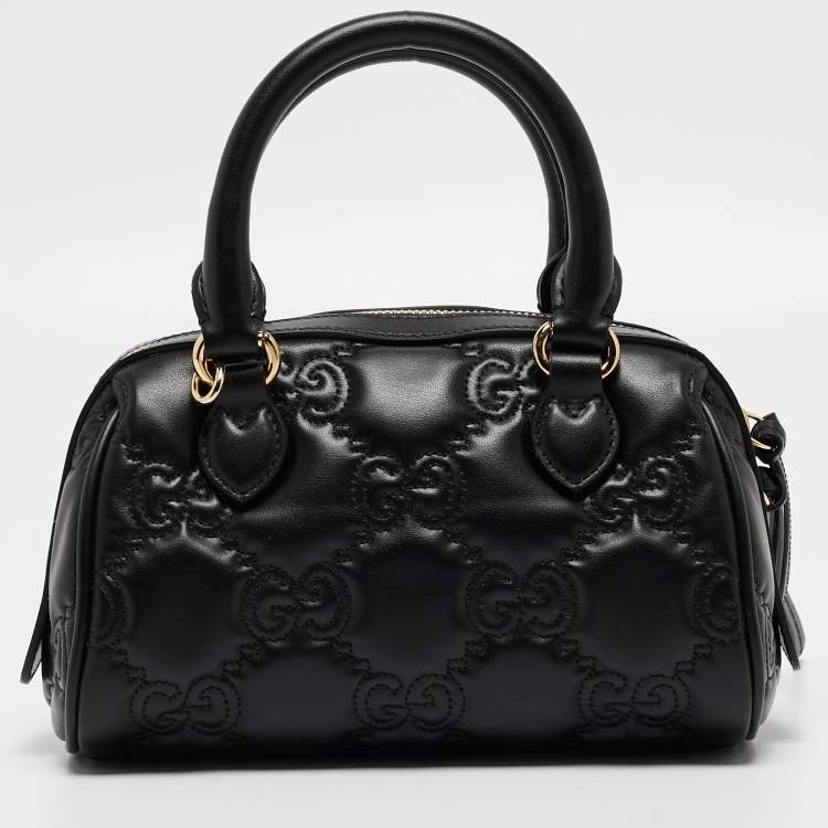 مملوكة مسبقًا Gucci Black GG Matelassé Leather Mini Bag