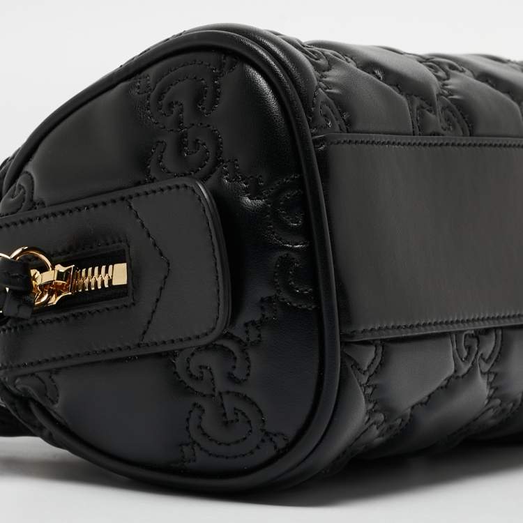 مملوكة مسبقًا Gucci Black GG Matelassé Leather Mini Bag
