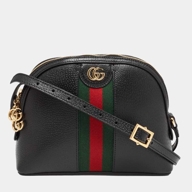 Gucci Black Leather Small Web Ophidia GG Shoulder Bag Gucci | The ...