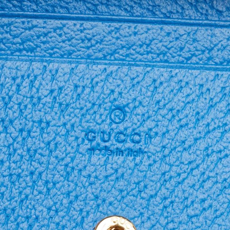 Pre Owned Gucci Multicolor GG Supreme Canvas and Leather Wallet On Chain