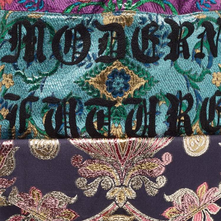 Pre Owned Gucci  Multicolor Brocade Fabric Modern Future Drawstring Backpack 