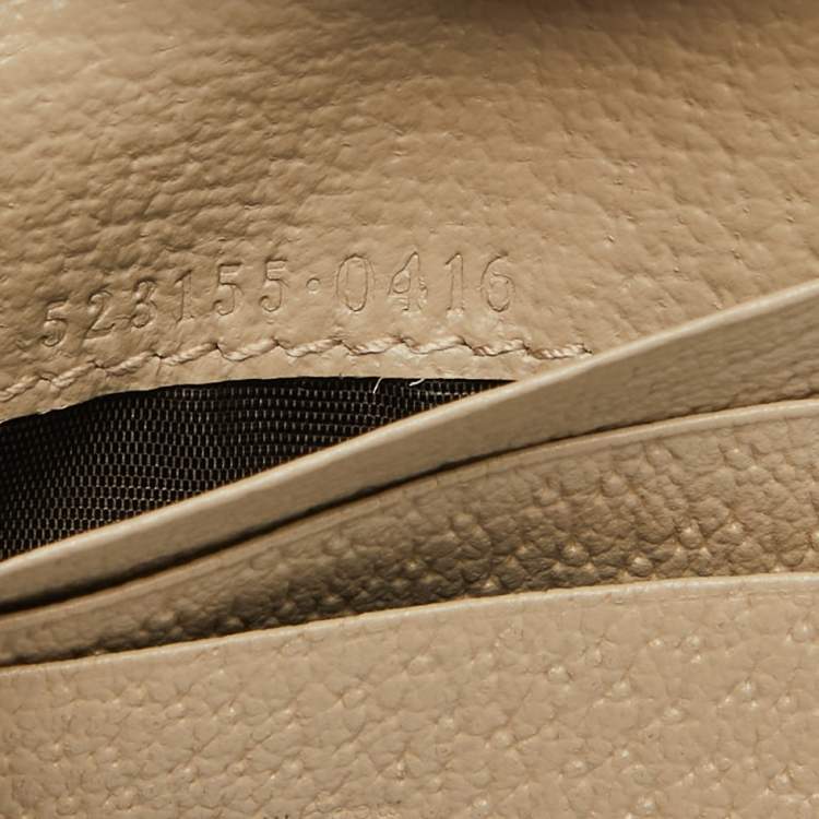 Pre Owned Gucci Beige/Off White GG Supreme Canvas Web Ophidia Card Case Wallet
