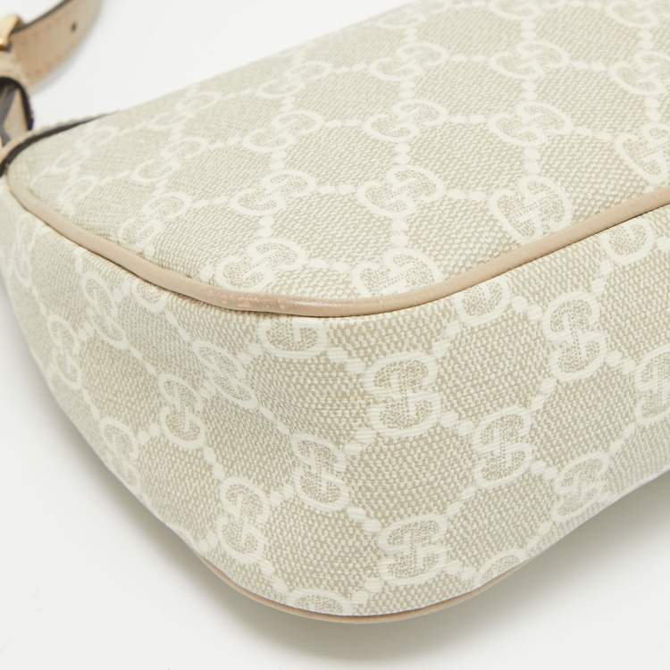 Pre Owned Gucci Beige/White GG Supreme Canvas Small Ophidia Bag