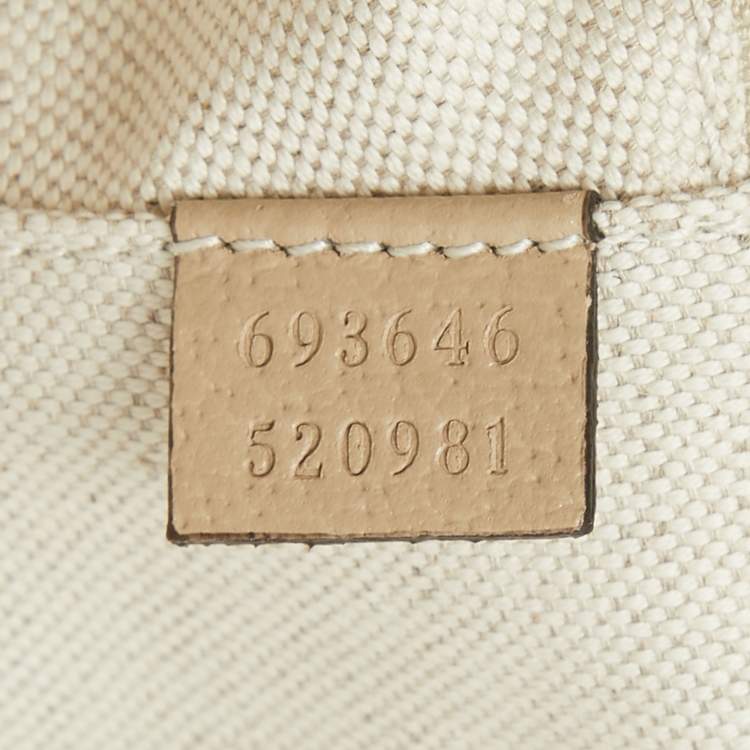 Pre Owned Gucci Beige GG Supreme Canvas and Leather Small Savoy Cabin Trolley